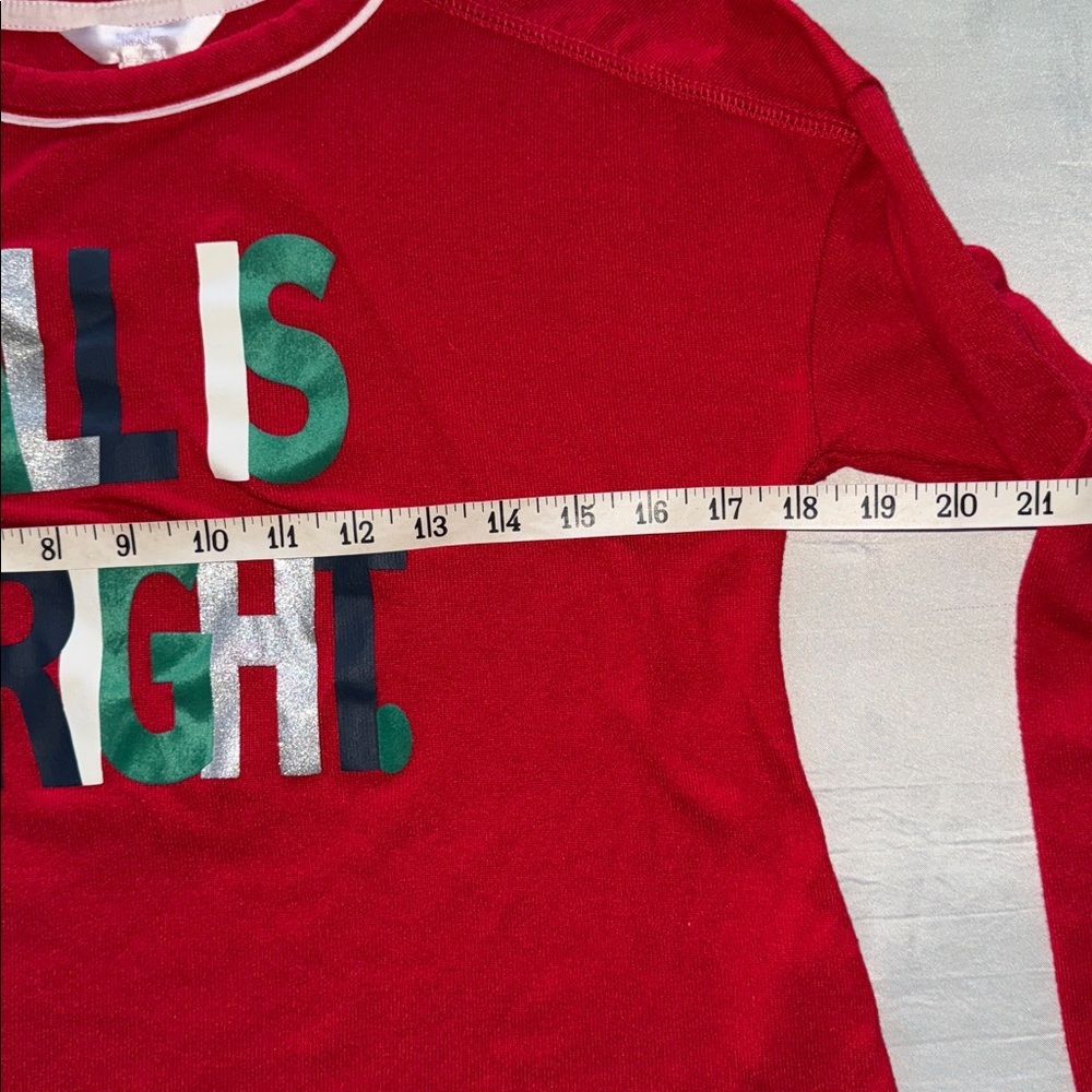 Secret Treasures Pajama Set All Is Bright Long Sleeve Top & Plaid Joggers Sz S - Picture 6 of 14